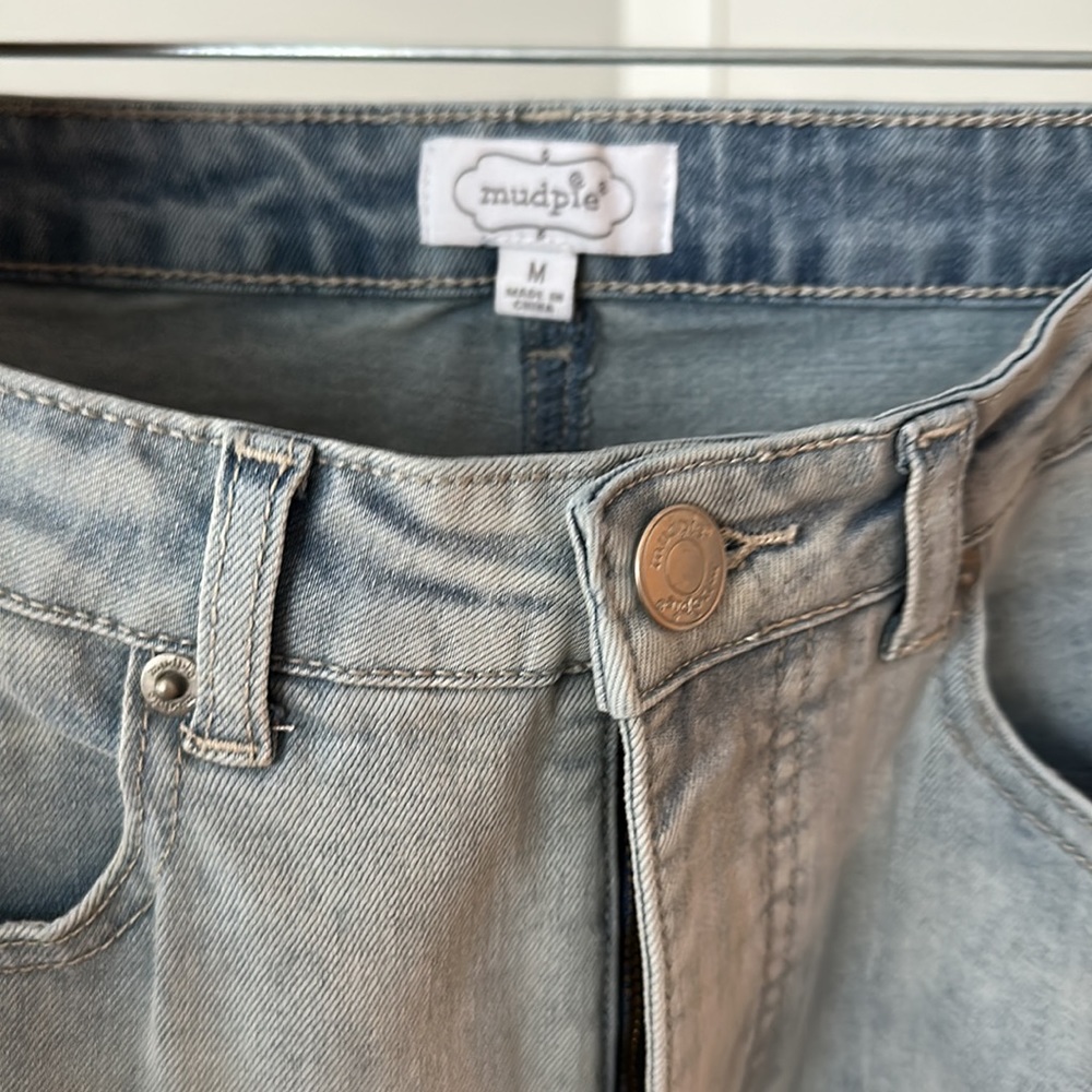 Mudpie Split Hem Jeans Size Medium - image 3